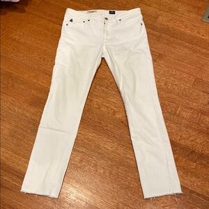 AG Premiere Skinny White Jeans